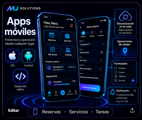 Aplicaciones iOS y Android para negocios