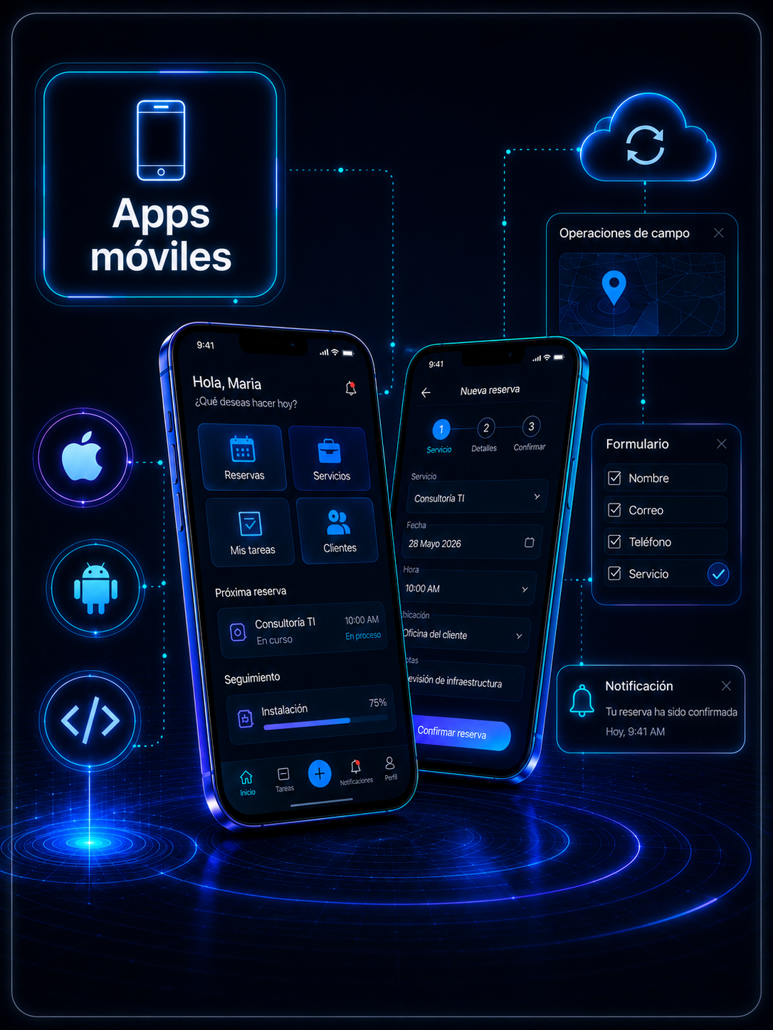 Apps iOS y Android de MJ Solutions